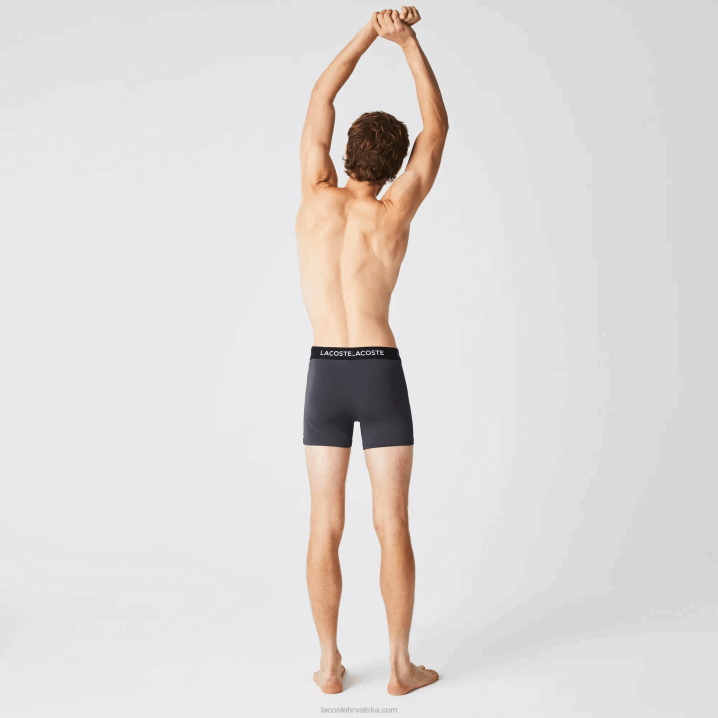 tamno siva crvena plava crna 8w3 6H4B1528 muškarci Lacoste prugasta prtljažnik od mikrovlakana oko struka 3 kom