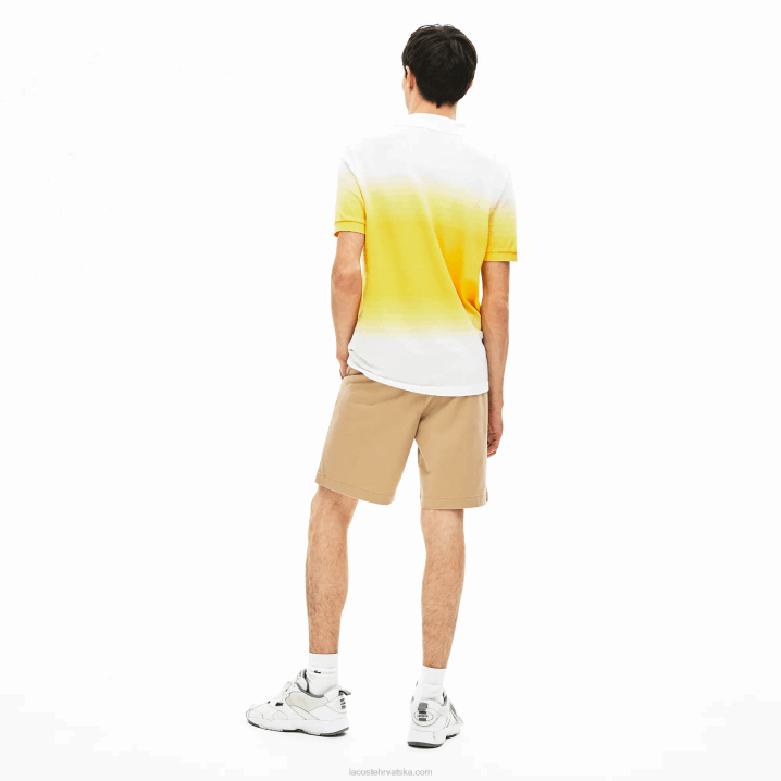 bež 02s 6H4B1620 muškarci Lacoste bermude od pamučnog gabardina regularnog kroja