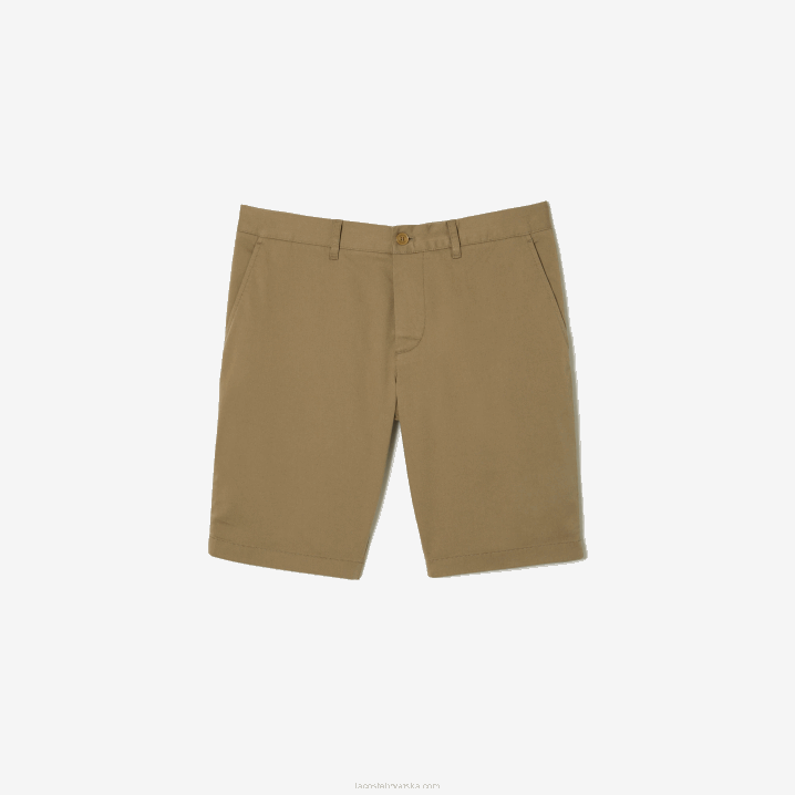 bež cb8 6H4B431 muškarci Lacoste uske rastezljive pamučne bermude