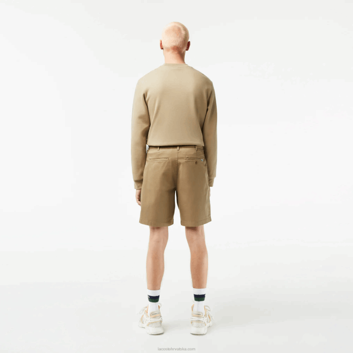 bež cb8 6H4B438 muškarci Lacoste regular fit rastezljive bermude od organskog pamuka