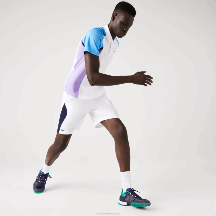 bijela tamnoplava 522 6H4B1330 muškarci Lacoste bešavne sportske kratke hlače za tenis standardnog kroja