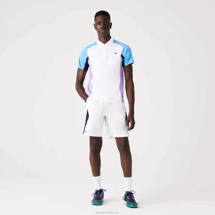 bijela tamnoplava 522 6H4B1330 muškarci Lacoste bešavne sportske kratke hlače za tenis standardnog kroja