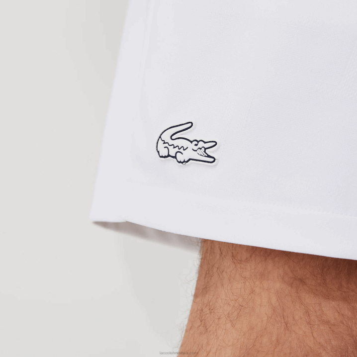 bijela tamnoplava bijela b0x 6H4B1563 muškarci Lacoste sportske jacquard hlače s elastičnim strukom u kontrastu