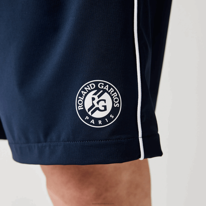 bijela tamnoplava r20 6H4B1546 muškarci Lacoste sport French Open Edition lagane rastezljive kratke hlače