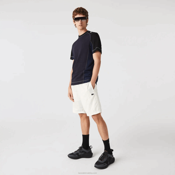 bijeli b5l 6H4B1501 muškarci Lacoste kratke hlače s patchwork efektom blok boja