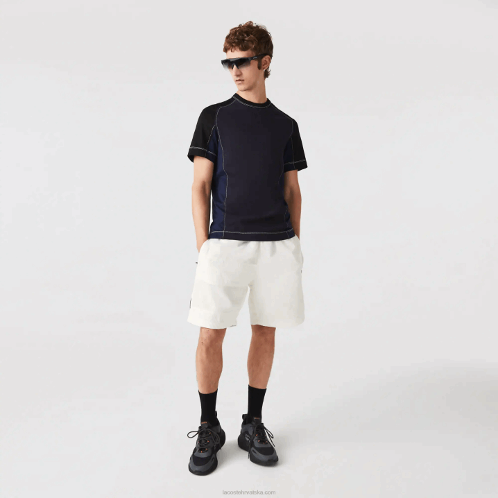 bijeli b5l 6H4B1501 muškarci Lacoste kratke hlače s patchwork efektom blok boja