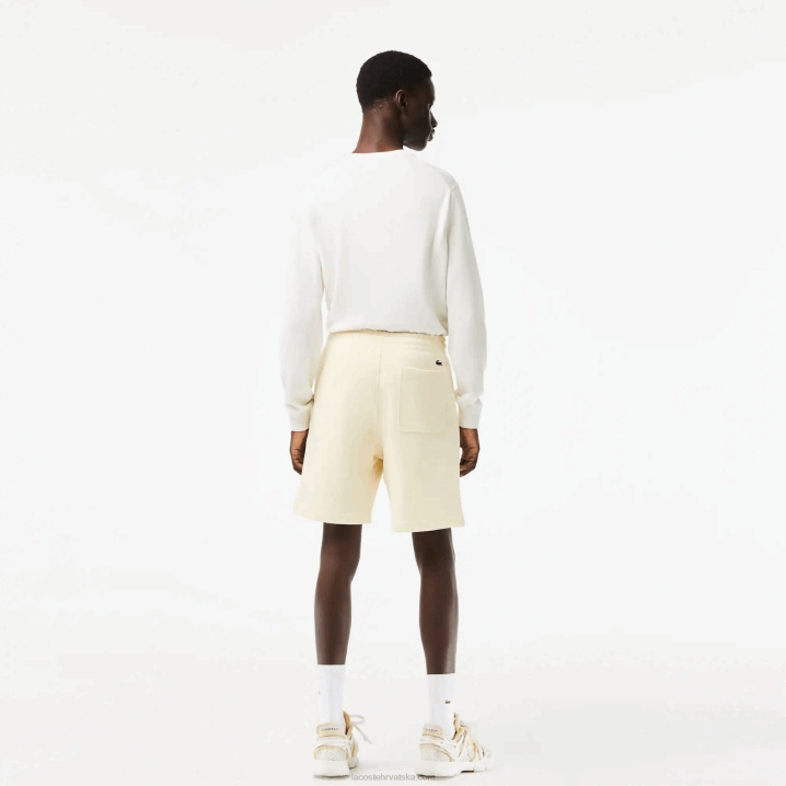 bijeli xfj 6H4B486 muškarci Lacoste kratke hlače od nečešljanog flisa od organskog pamuka