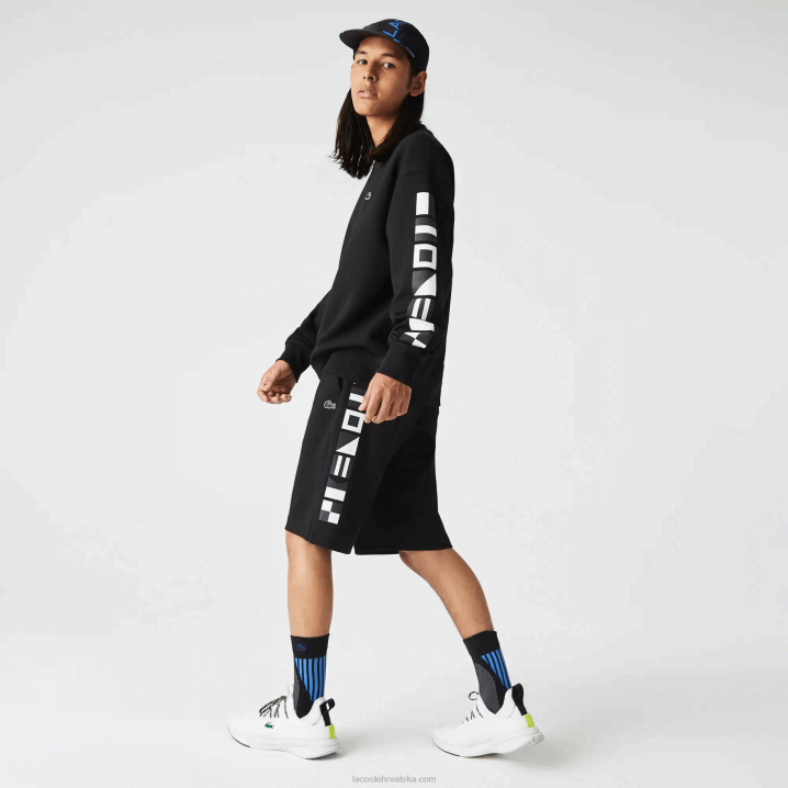 crna 031 6H4B1354 muškarci Lacoste kratke hlače s reflektirajućim printom