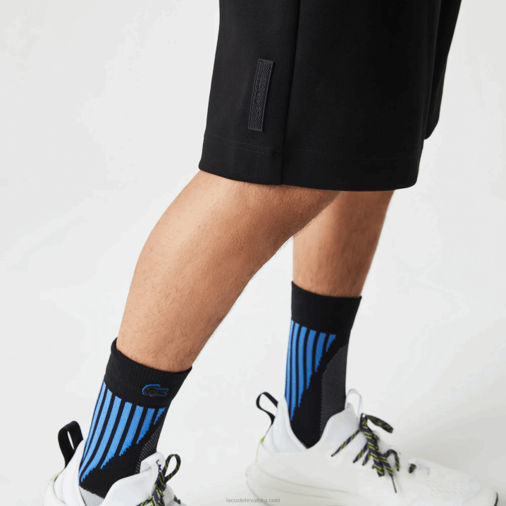 crna 031 6H4B1354 muškarci Lacoste kratke hlače s reflektirajućim printom