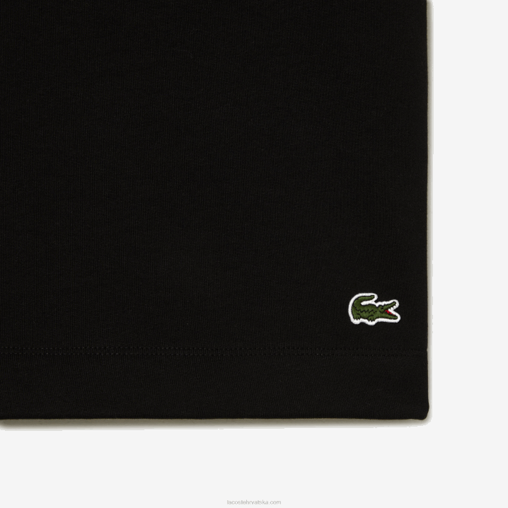 crna 031 6H4B463 muškarci Lacoste kratke hlače od brušenog flisa od organskog pamuka - velika veličina