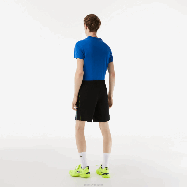 crno plavo žuto xis 6H4B425 muškarci Lacoste kratke teniske hlače od recikliranog poliestera