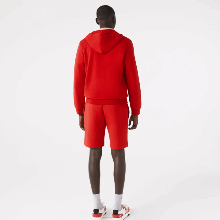 crvena 240 6H4B1373 muškarci Lacoste kratke hlače od flisa od organskog brušenog pamuka