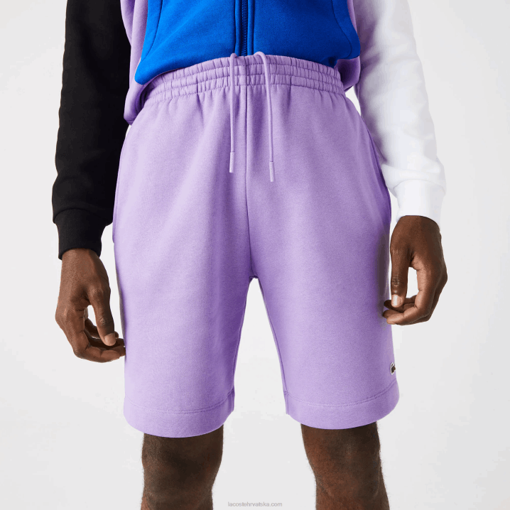 ljubičasta gfu 6H4B1425 muškarci Lacoste kratke hlače od flisa od organskog brušenog pamuka