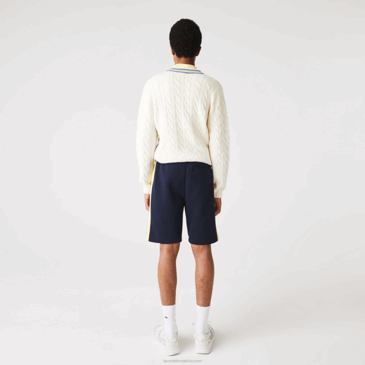 mornarsko plava žuta 144 6H4B1516 muškarci Lacoste kratke hlače od brušenog flisa u boji