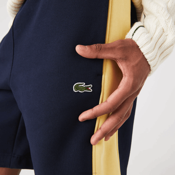 mornarsko plava žuta 144 6H4B1516 muškarci Lacoste kratke hlače od brušenog flisa u boji