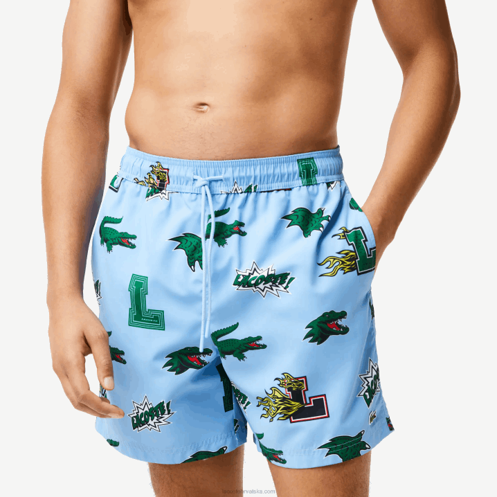 plavo bijeli eep 6H4B1669 muškarci Lacoste mrežaste kupaće gaće