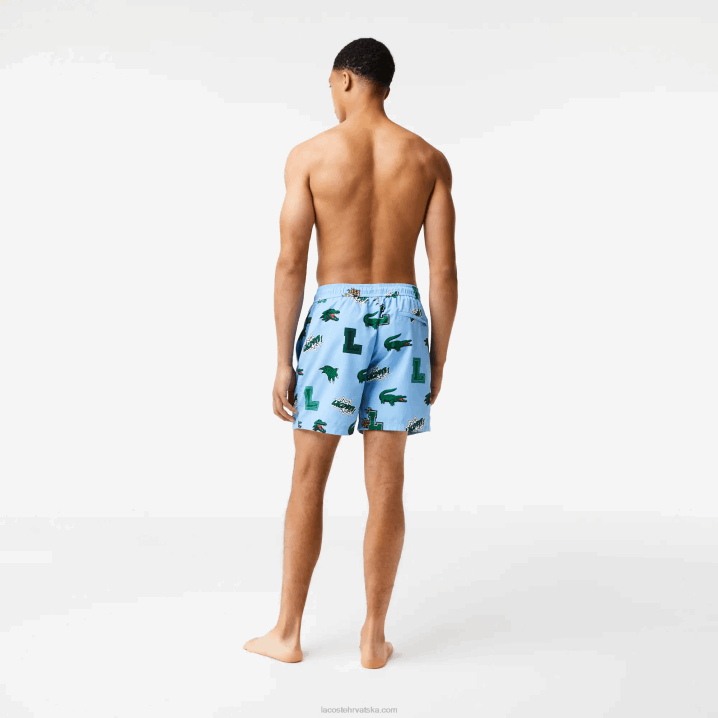 plavo bijeli eep 6H4B1669 muškarci Lacoste mrežaste kupaće gaće