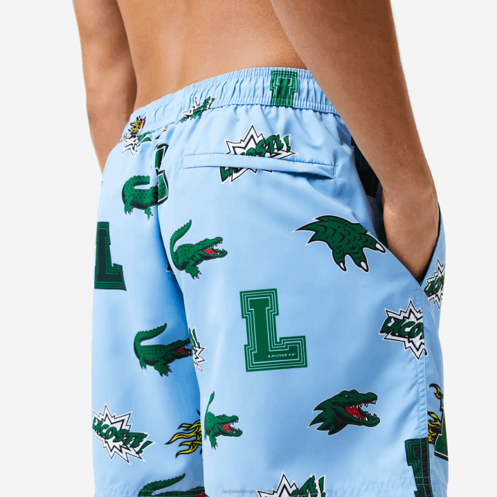 plavo bijeli eep 6H4B1669 muškarci Lacoste mrežaste kupaće gaće