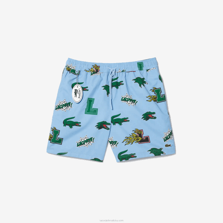 plavo bijeli eep 6H4B1669 muškarci Lacoste mrežaste kupaće gaće