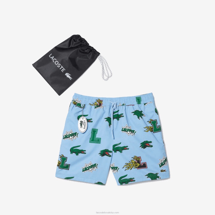 plavo bijeli eep 6H4B1669 muškarci Lacoste mrežaste kupaće gaće