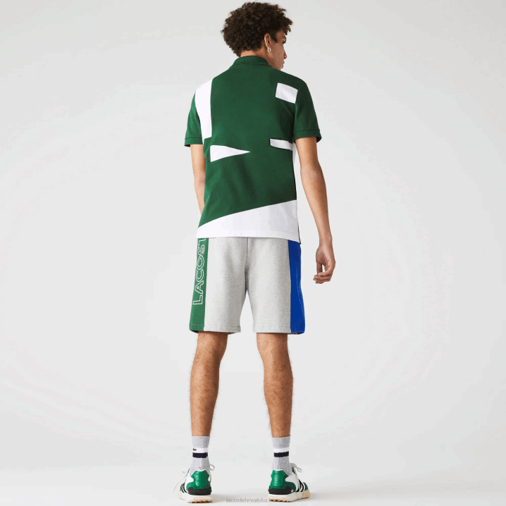 siva chine plava zelena hkb 6H4B1514 muškarci Lacoste brendirane kratke hlače od mješavine pamučnog flisa