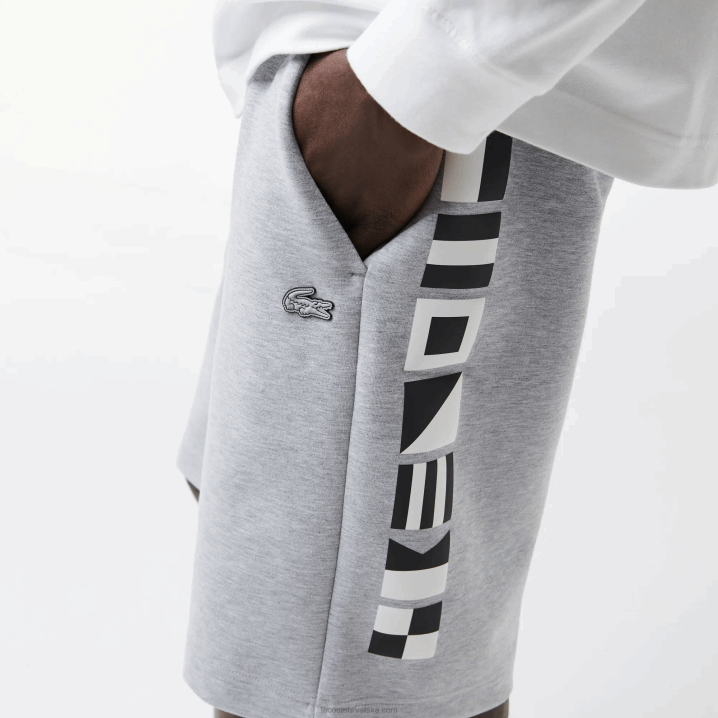 sivi chine cca 6H4B1355 muškarci Lacoste kratke hlače s reflektirajućim printom