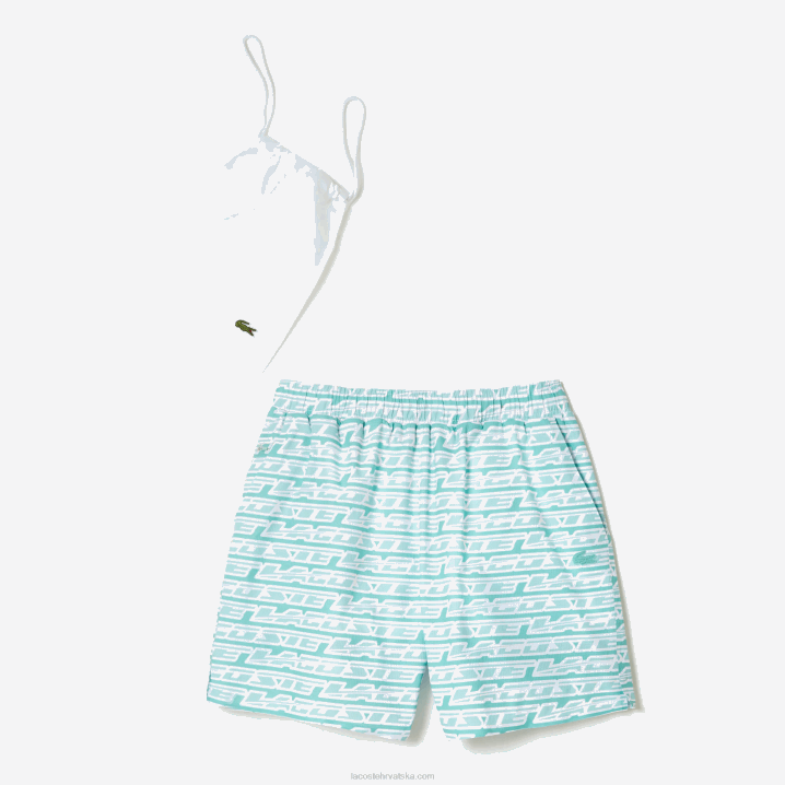 svijetlo zelena cr5 6H4B525 muškarci Lacoste kupaće hlače s dvobojnim printom
