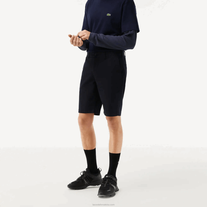 tamnoplava hde 6H4B454 muškarci Lacoste uske rastezljive pamučne bermude