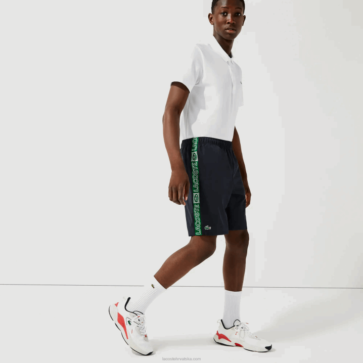 tamnoplavo zelena mr0 6H4B1506 muškarci Lacoste kratke hlače s bočnim trakama sportske marke