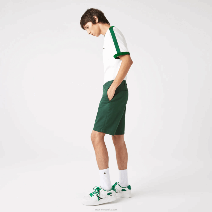 zelena 5hx 6H4B434 muškarci Lacoste uske rastezljive pamučne bermude