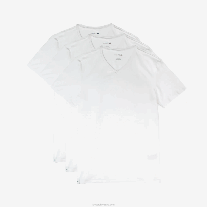 bijela 001 6H4B1579 muškarci Lacoste lounge majica 3 kom