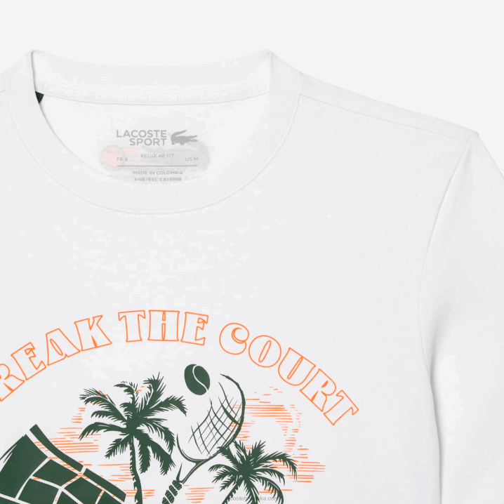 bijela 001 6H4B213 muškarci Lacoste sport miami open edition majica