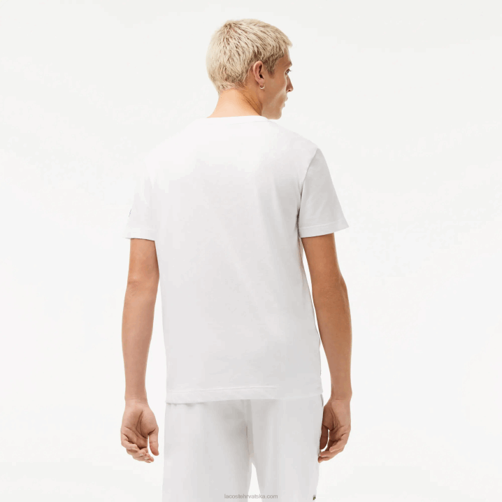bijela 001 6H4B603 muškarci Lacoste sport x novak djokovic majica s printom