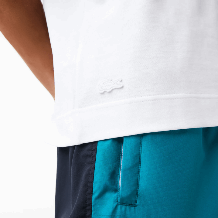 bijela 001 6H4B608 muškarci Lacoste opuštenog kroja oversized krokodil majica kratkih rukava
