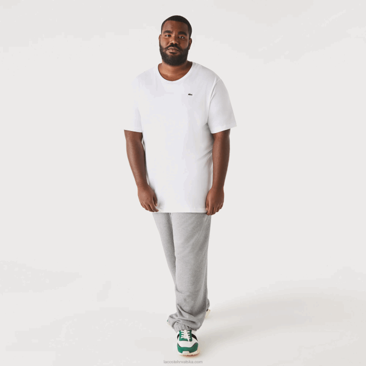 bijela 001 6H4B651 muškarci Lacoste xl majica kratkih rukava od pamučnog žerseja standardnog kroja