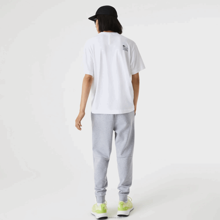 bijela 001 6H4B661 muškarci Lacoste majica s printom opuštenog kroja