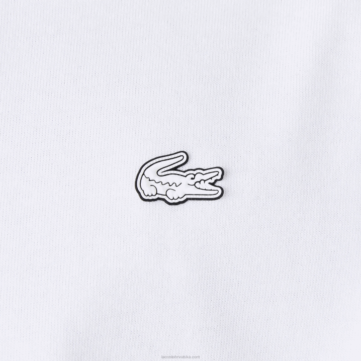 bijela 001 6H4B796 muškarci Lacoste široka majica s printom