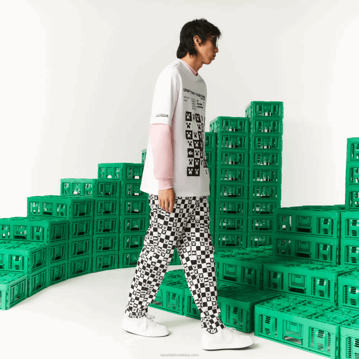 bijela 001 6H4B853 muškarcilacoste x minecraft majica širokih krojeva od organskog pamuka