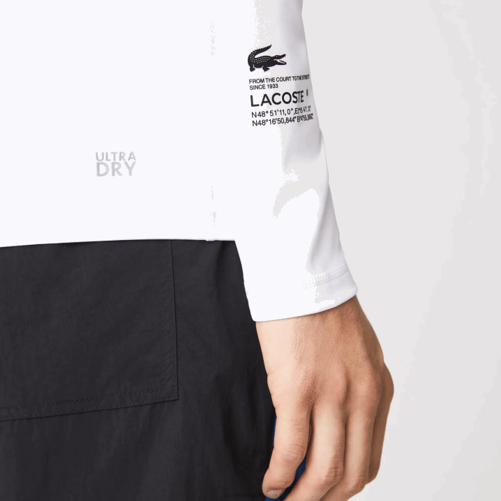 bijela 001 6H4B877 muškarci Lacoste sportska termo majica