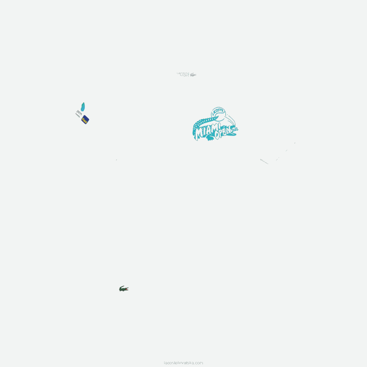 bijela 001 6H4B933 muškarci Lacoste miami otvorena grafička majica