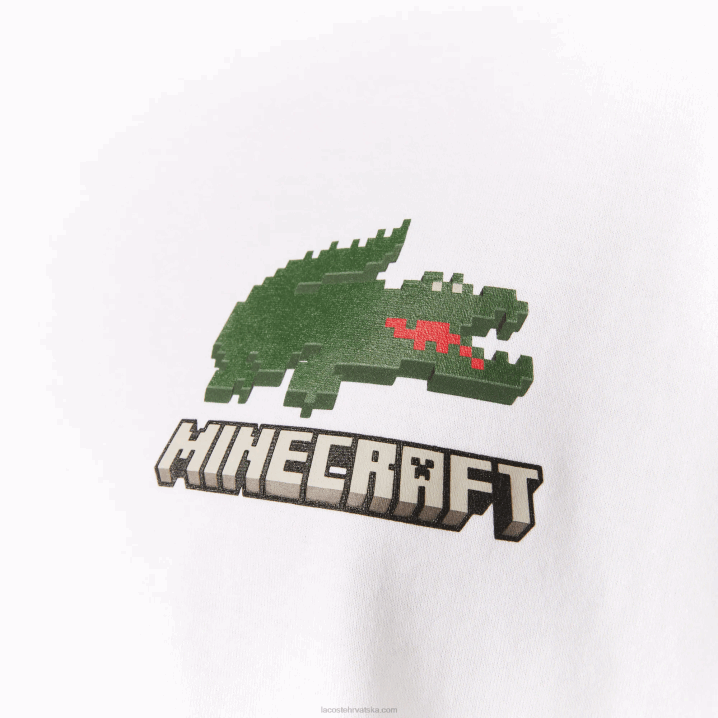 bijela 001 6H4B939 muškarcilacoste x minecraft majica od organskog pamuka