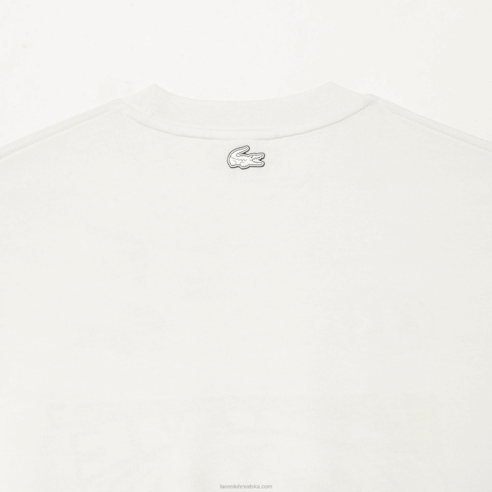 bijela 70v 6H4B144 muškarci Lacoste široka majica s printom od pamučnog jerseya