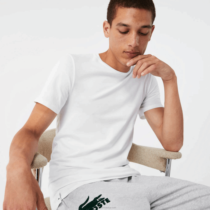 bijela siva chine crna bxy 6H4B1349 muškarci Lacoste pamučna majica s okruglim izrezom 3 kom