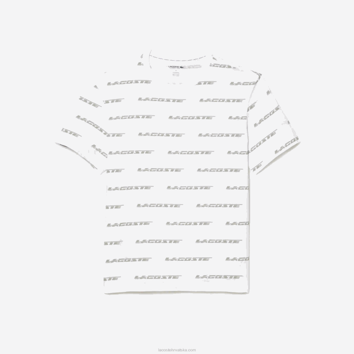 bijeli kaki zeleni gy8 6H4B502 muškarci Lacoste majica s printom logotipa od pamučnog jerseya