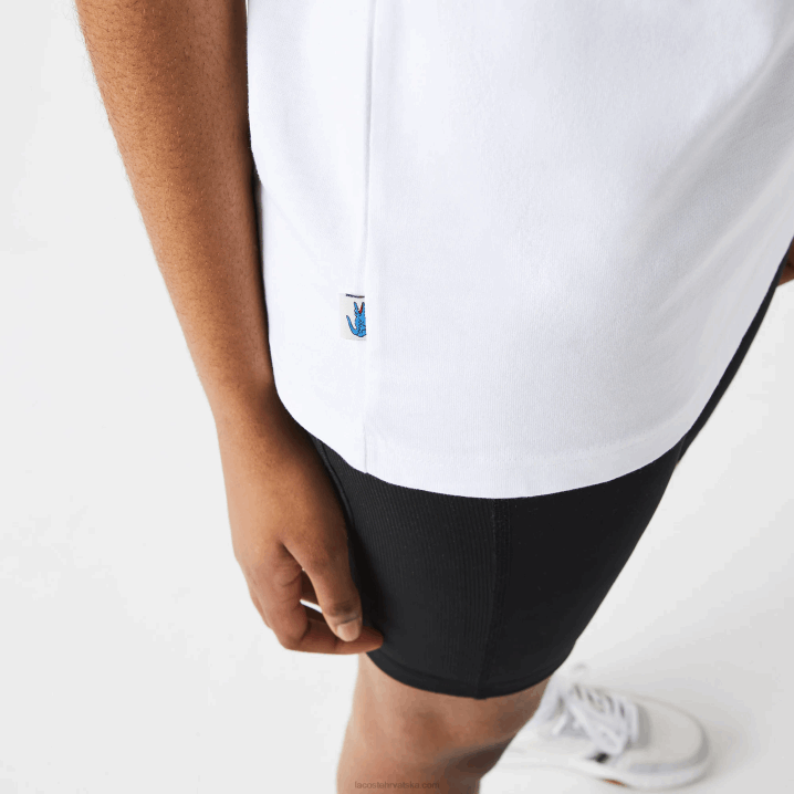 bijelo plavo žuto d1q 6H4B941 muškarci Lacoste živa pamučna majica