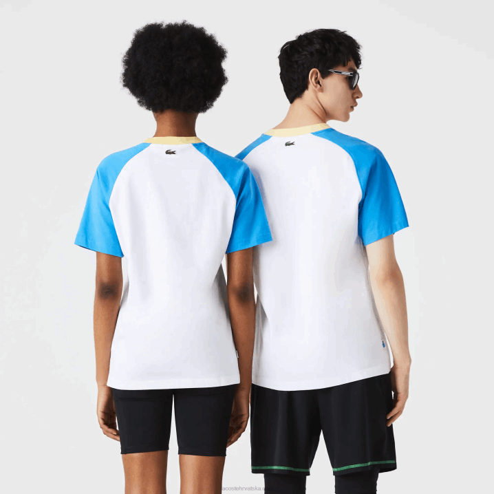 bijelo plavo žuto d1q 6H4B941 muškarci Lacoste živa pamučna majica