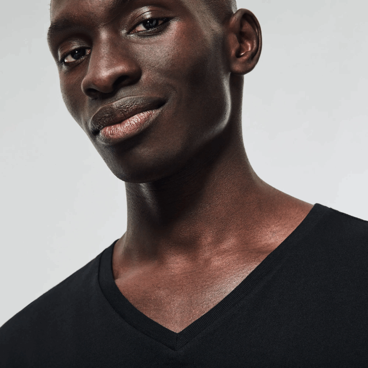 crna 031 6H4B1336 muškarci Lacoste pamučna salonska majica s v-izrezom 3 kom