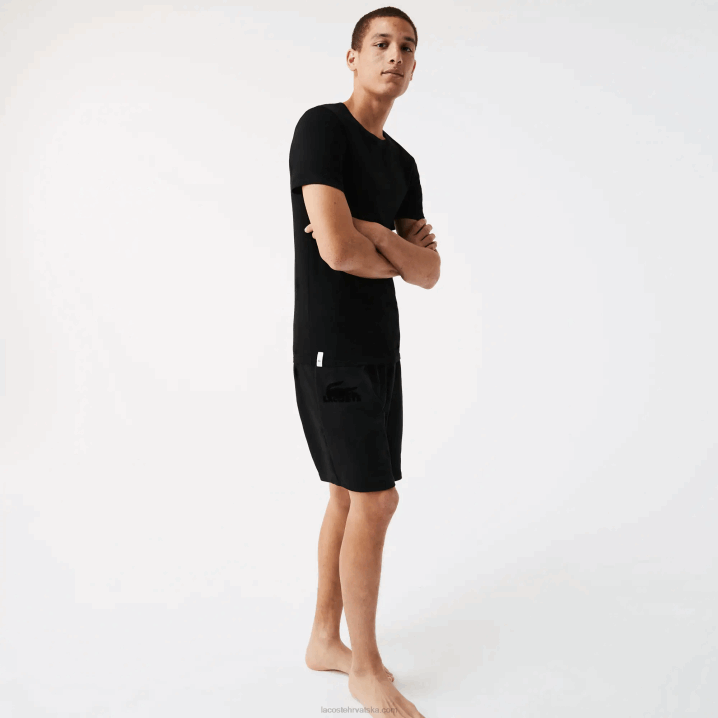 crna 031 6H4B1351 muškarci Lacoste pamučna majica s okruglim izrezom 3 kom