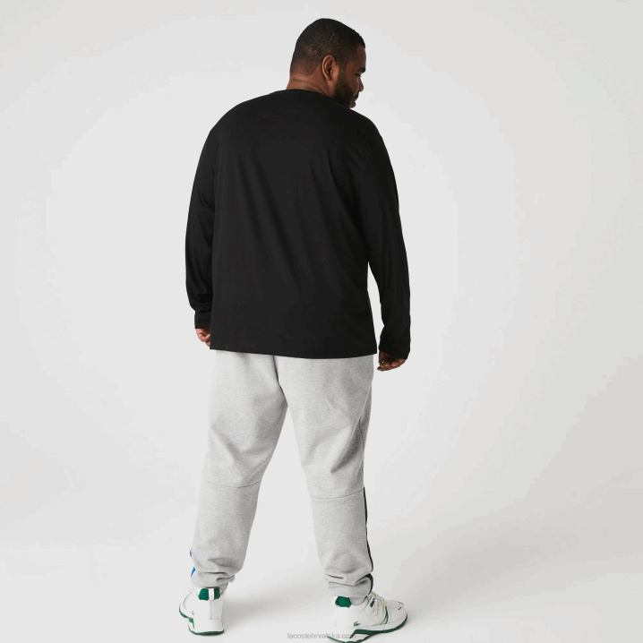 crna 031 6H4B690 muškarci Lacoste majica kratkih rukava od pima pamučnog jerseya s okruglim izrezom