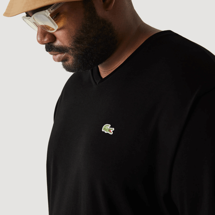 crna 031 6H4B714 muškarci Lacoste majica kratkih rukava s v-izrezom